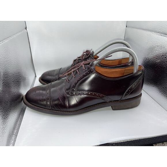 Madewell Mahogany Brown Leather Lace Up Oxfords Brogues Women’s Size 8 - Picture 6 of 9